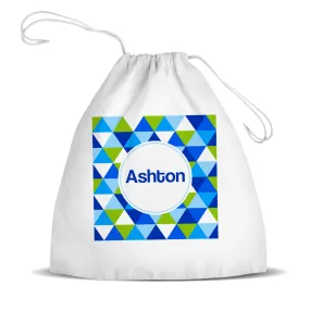 Geometric Premium Drawstring Bag