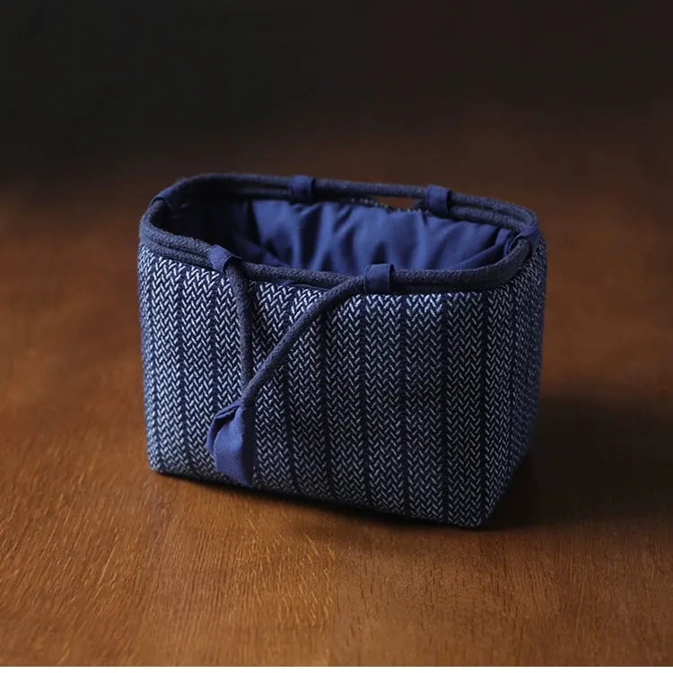 Gohobi Denim Medium Teaware Storage Travel Bag