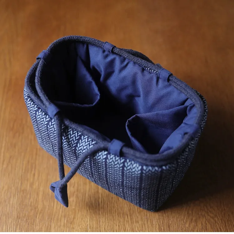 Gohobi Denim Medium Teaware Storage Travel Bag