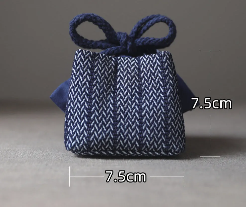 Gohobi Denim Mini Teaware Storage Travel Bag