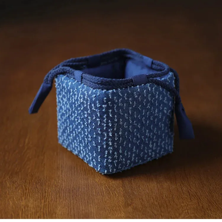 Gohobi Denim Mini Teaware Storage Travel Bag