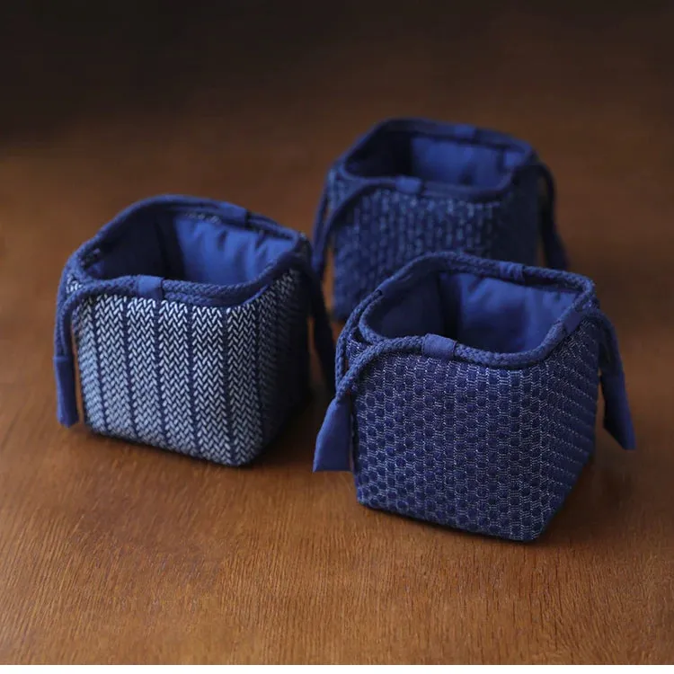 Gohobi Denim Mini Teaware Storage Travel Bag