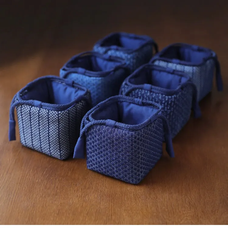 Gohobi Denim Small Teaware Storage Travel Bag