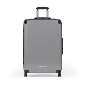 Gray Solid Color Designer Suitcases, Modern Simple Minimalist Designer Suitcase Luggage (Small, Medium, Large)