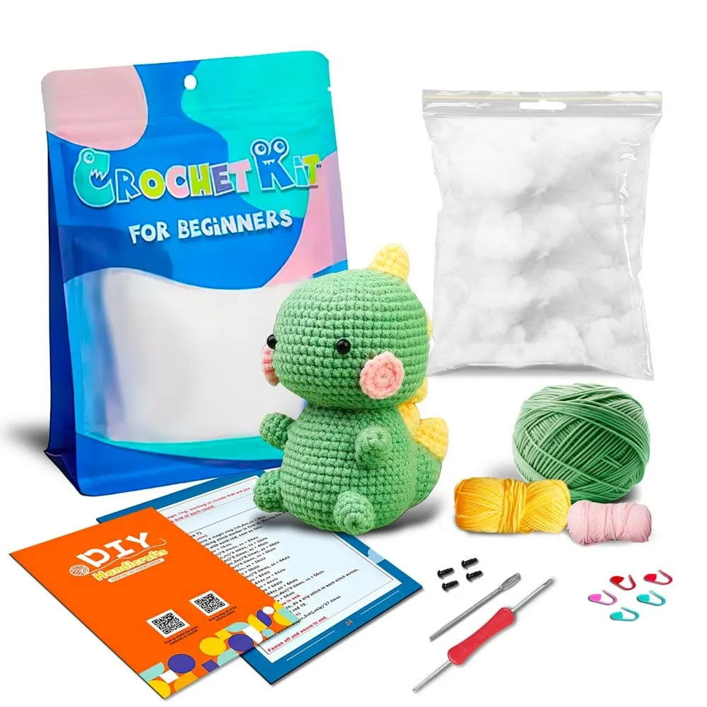 Green Dinosaur - Crochet Kit