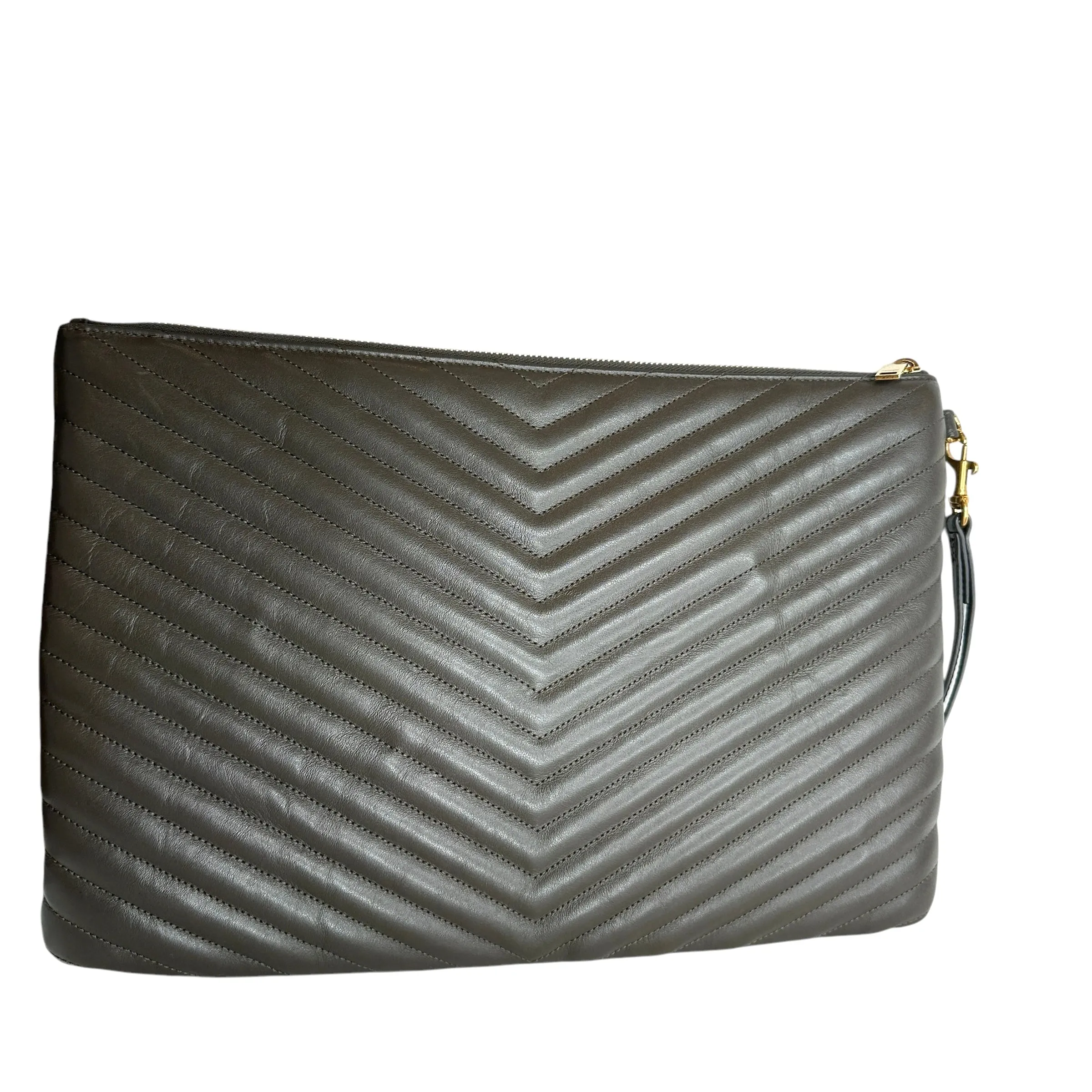 Grey Logo Clutch