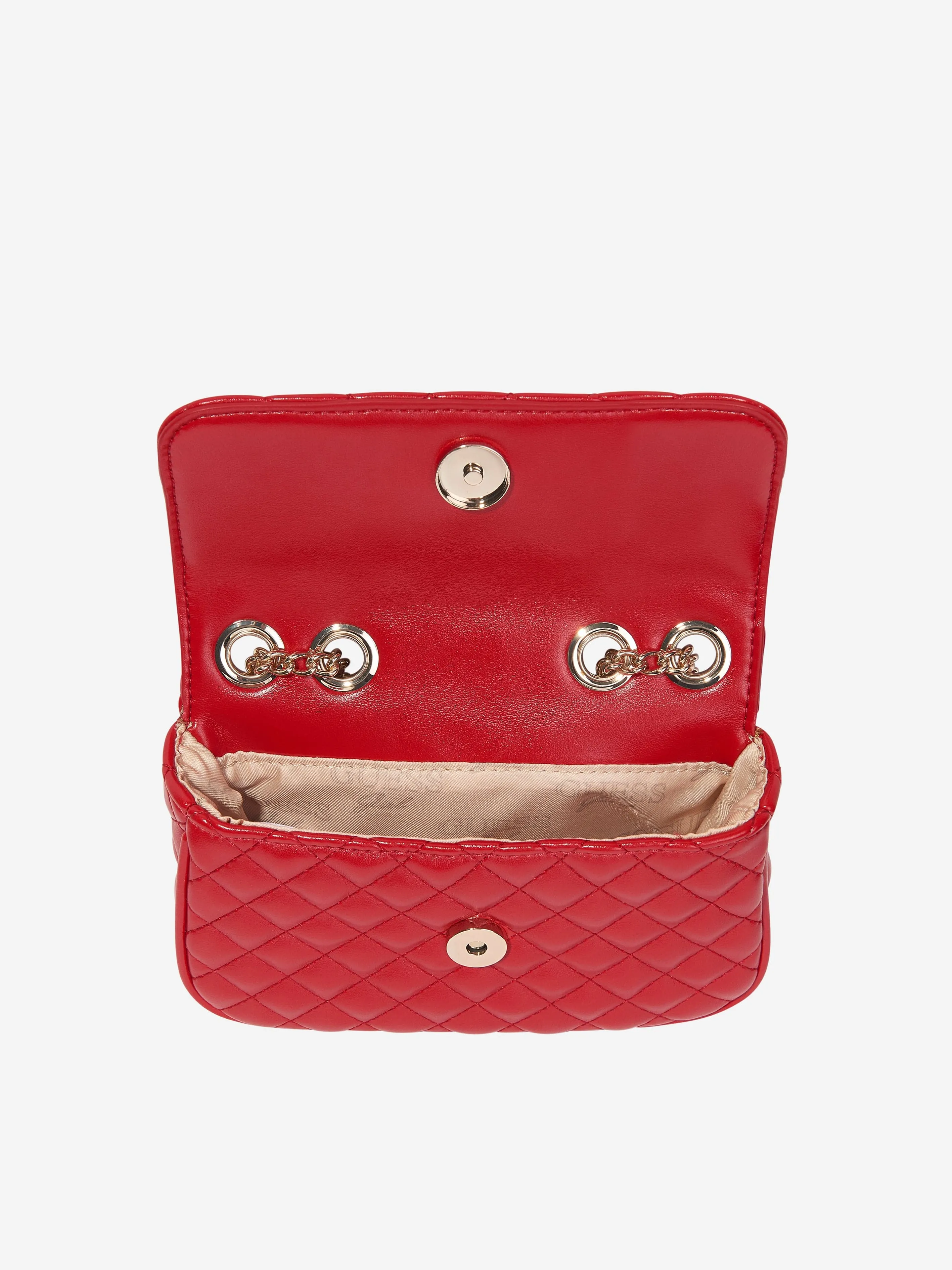 Guess Girls Mini Convertible Crossbody Bag in Red