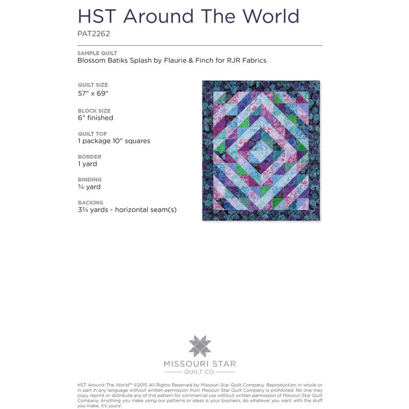 Half Square Triangles Around the World Quilt Pattern by Missouri Star