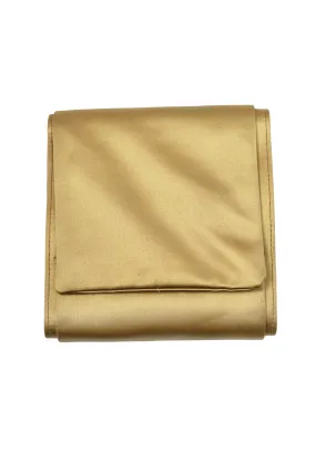 HELMUT LANG BEIGE SATIN FOLDING WALLET CLUTCH