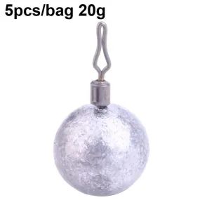 HENGJIA 5pcs/bag 20g Fishing Lead Pendant Sea Fishing Lua Spherical Spinning Biting Lead Fishing Gear