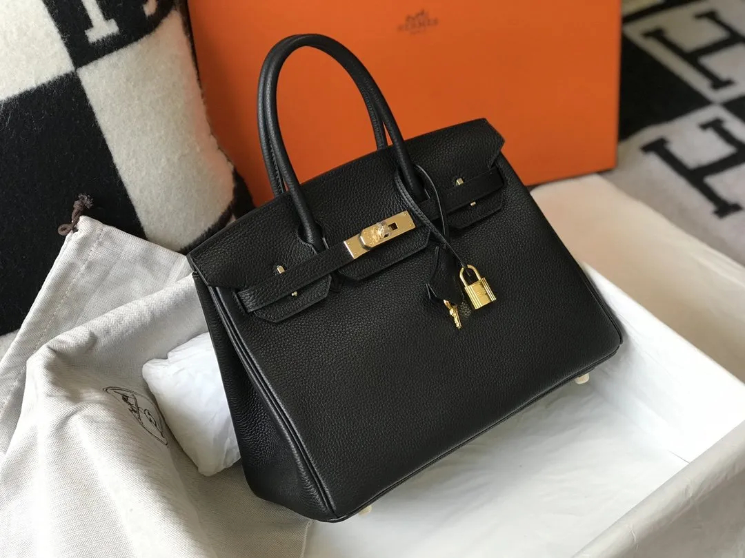 HM Birkin Black Togo Gold Hardware Bag For Women, Handbags, Shoulder Bags 30cm/12in