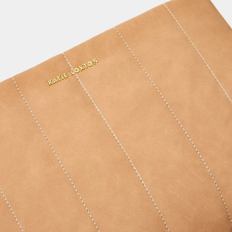 Kayla Quilted Clutch | Tan