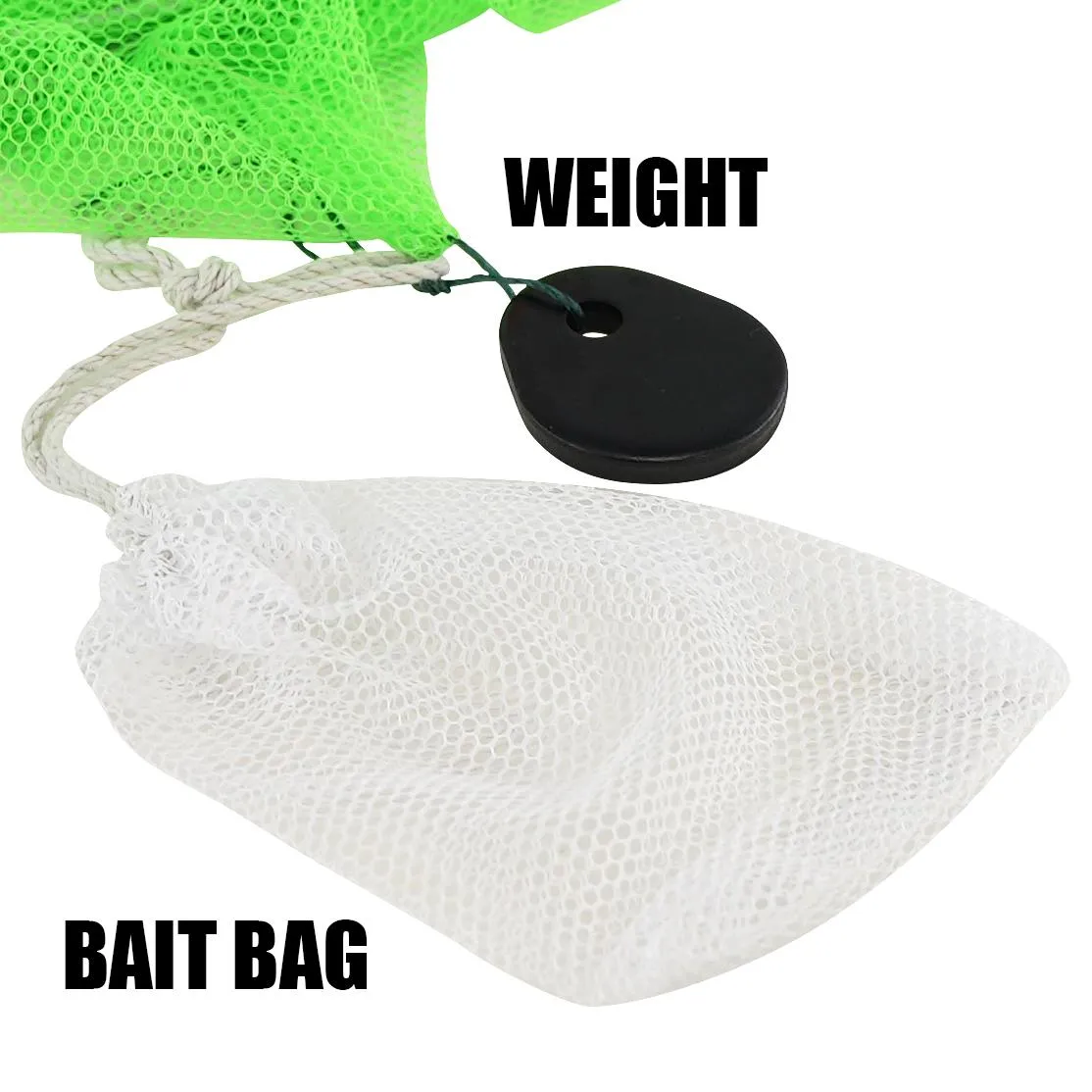 Kids Crab Drop Net w/ Net Bait Bag Holder Fishing