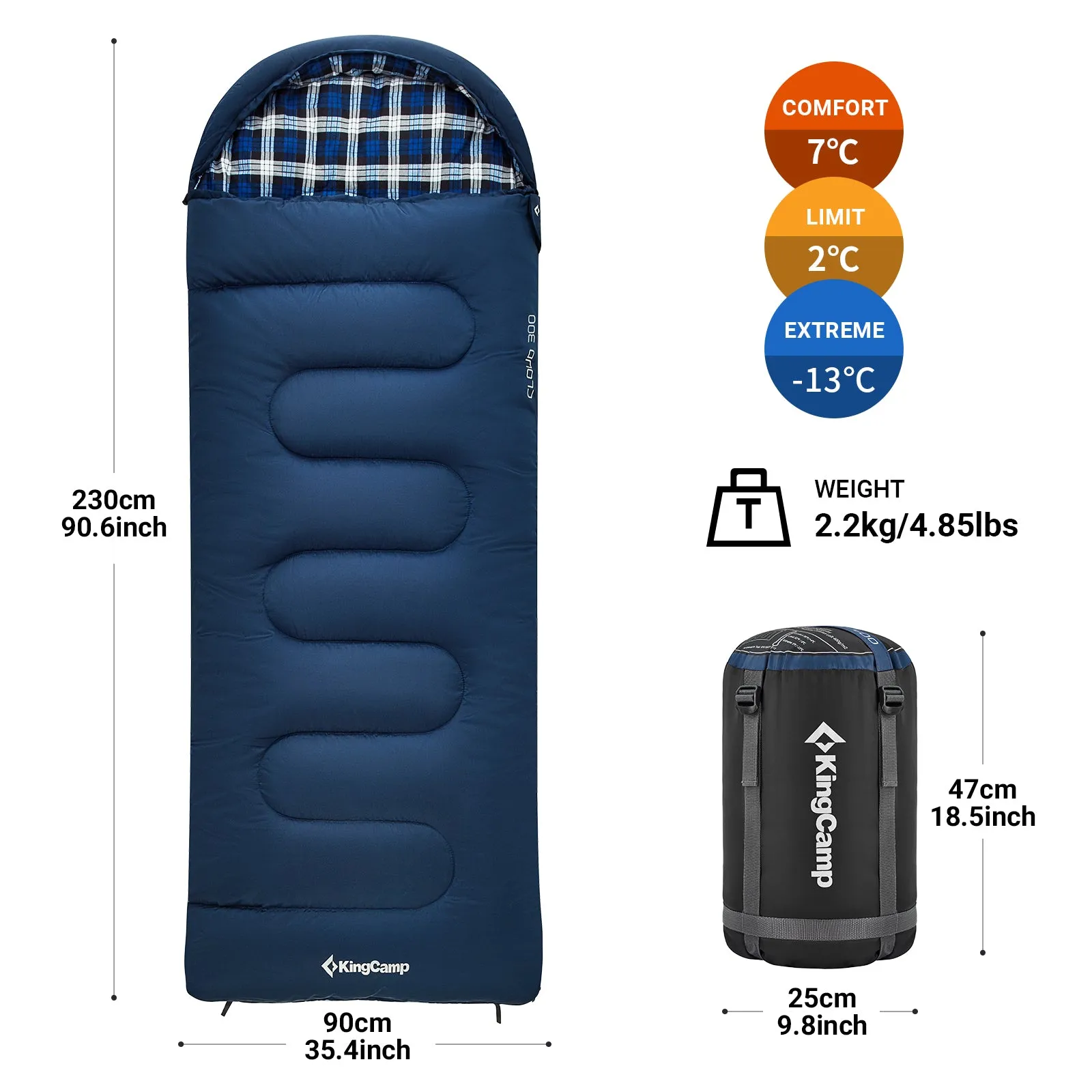 KingCamp Flannel Liner 3 Season Sleeping Bags