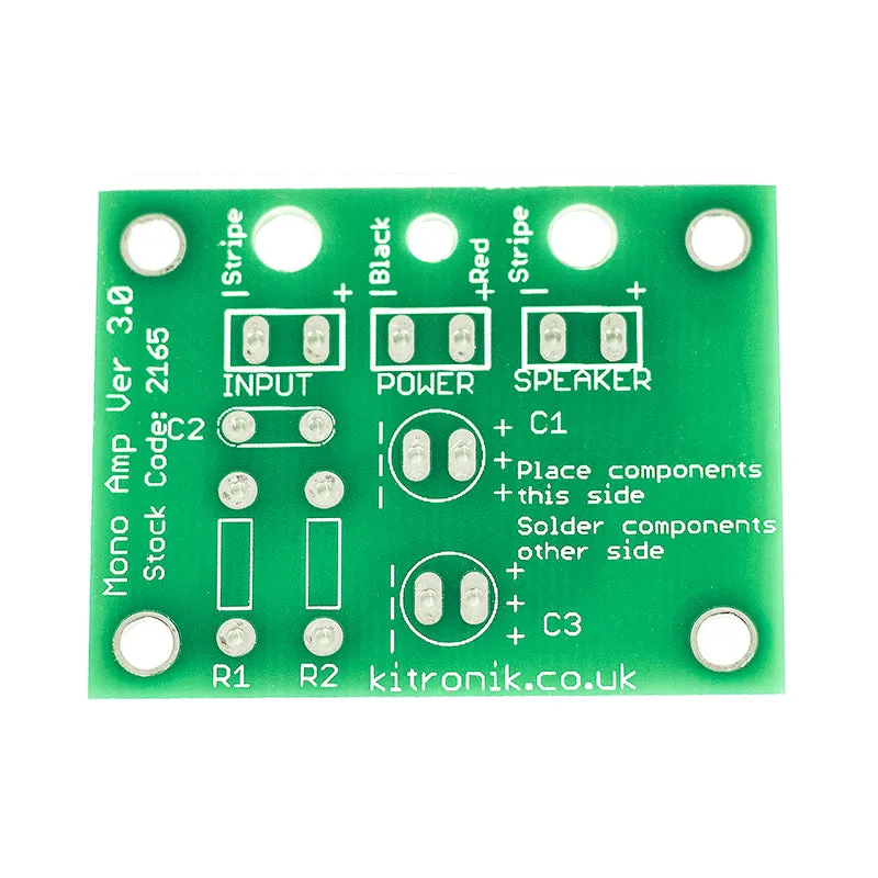 Kitronik Mono Amplifier Kit Version 3.0