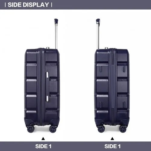 Kono 28 Inch Lightweight Hard Shell ABS Suitcase With TSA Lock - Navy