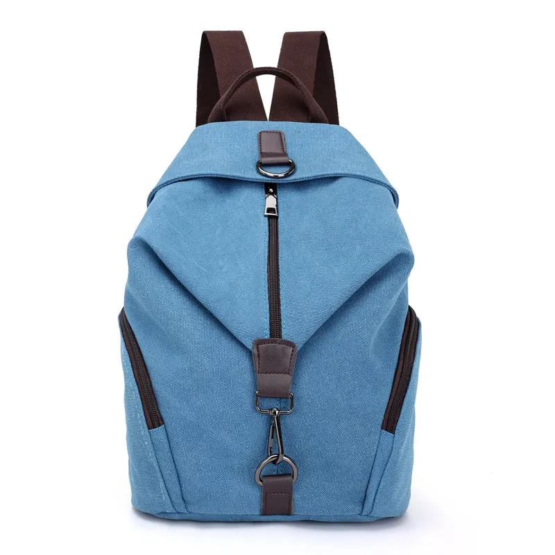 Korean-Inspired Canvas School Backpack for Women