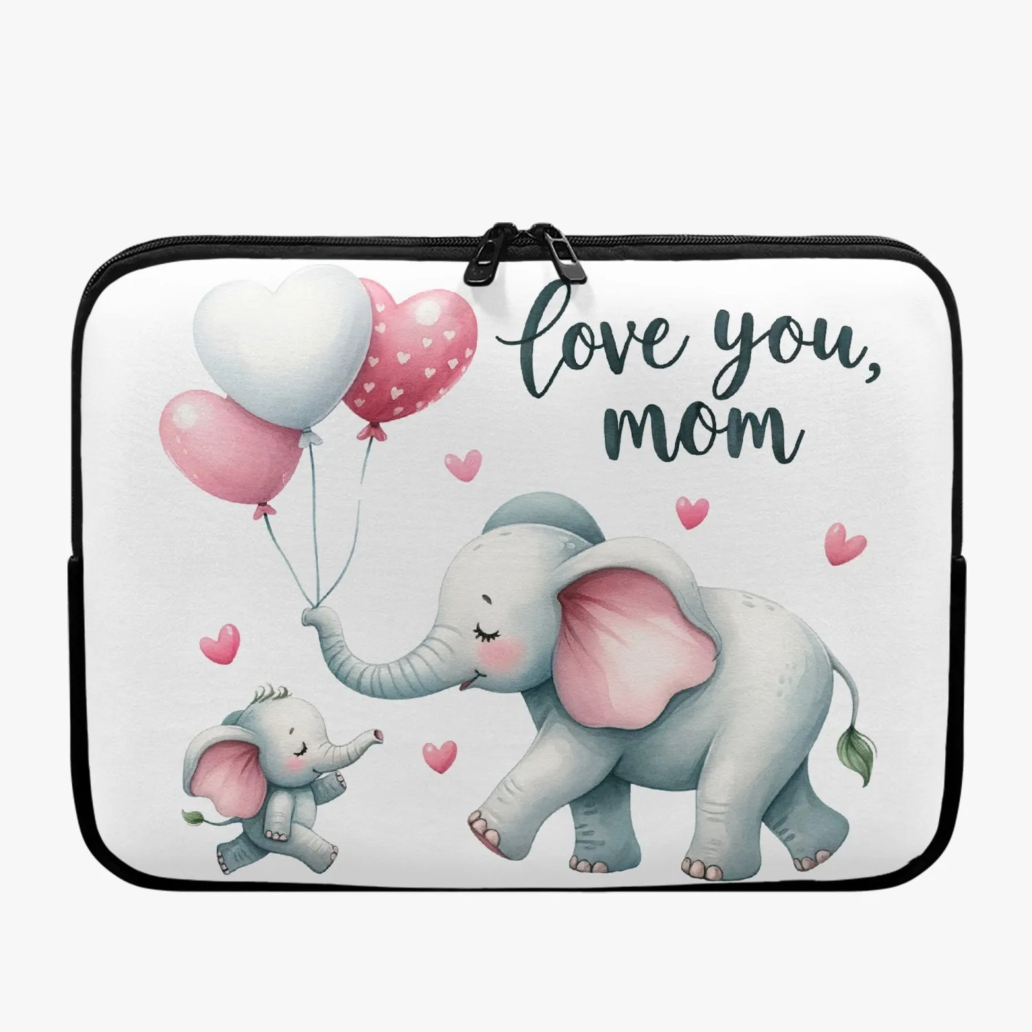 Laptop Sleeve - without handles - Elephant, Love you Mom