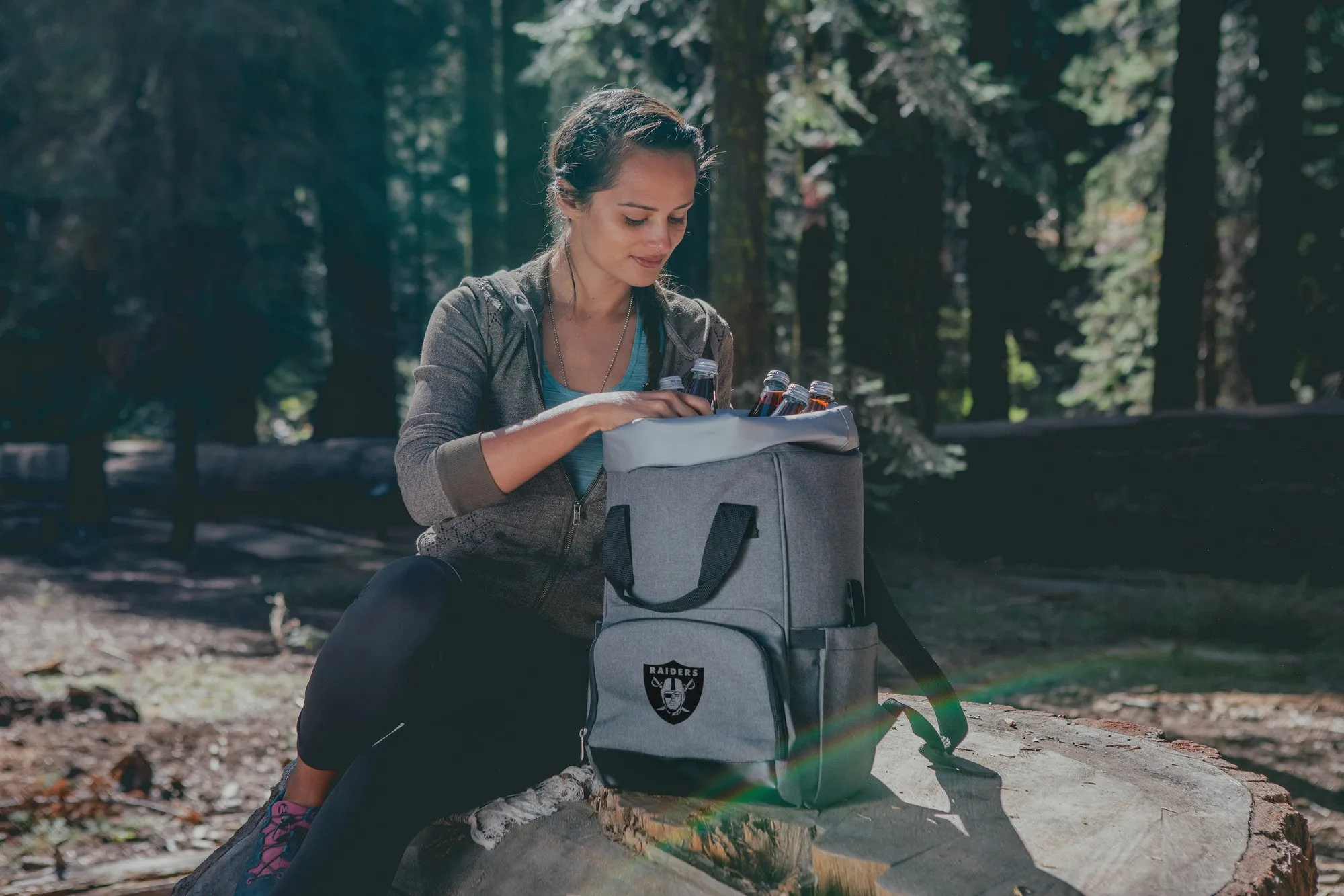 Las Vegas Raiders - On The Go Roll-Top Backpack Cooler