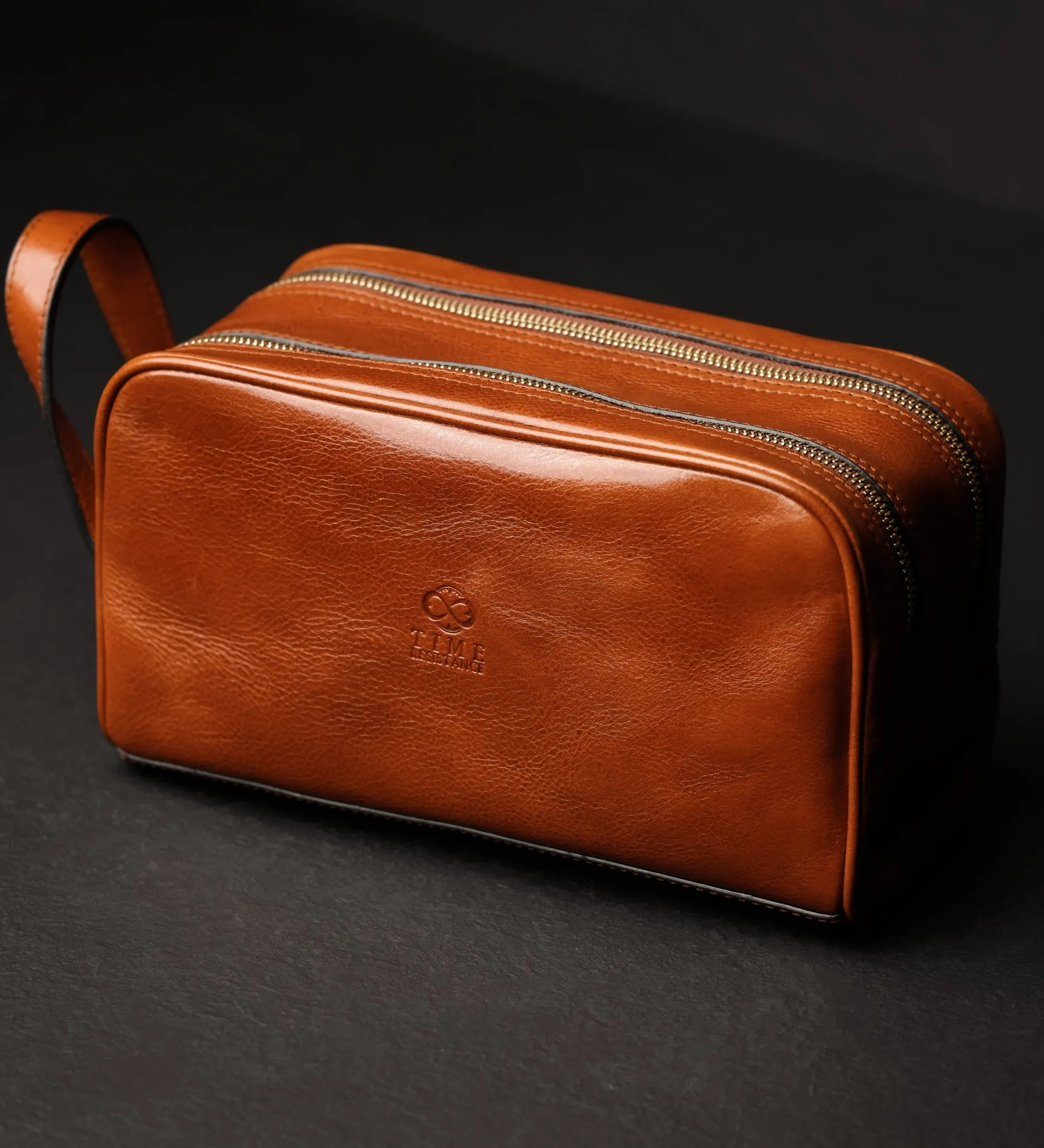 Leather Cosmetic Bag Dopp Kit - All the Kings Men