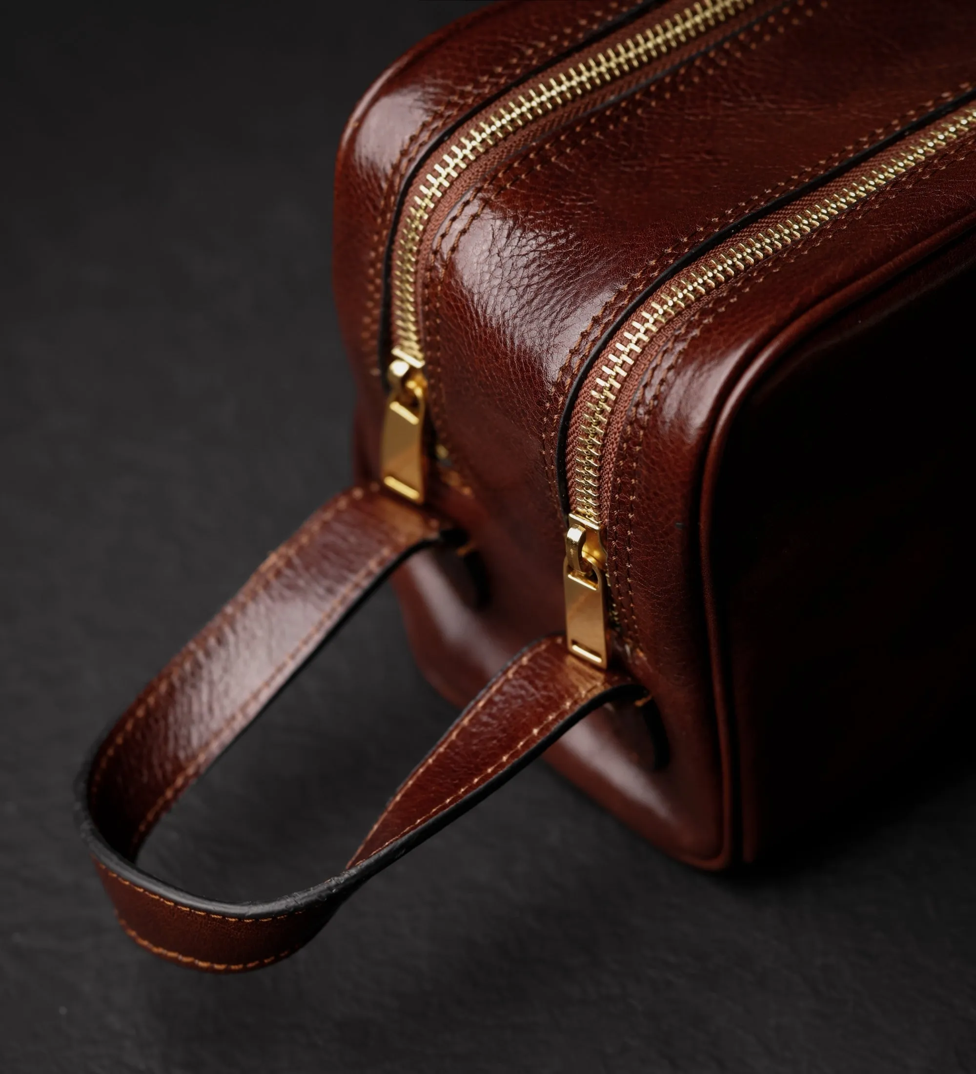 Leather Cosmetic Bag Dopp Kit - All the Kings Men