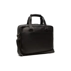 Leather Laptop Bag Black Manhattan