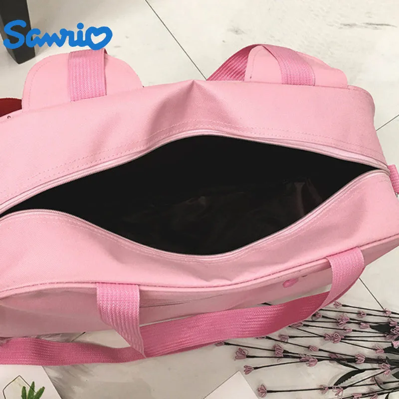 [Licensed] Hello Kitty New 2024 Trendy Travel Bag Waterproof Large Capacity Cute Cartoon KT Luggage Bag Women's Portable Short-distance Travel Bag Sports Bag Shoulder Fitness Bag Travel Storage Bag