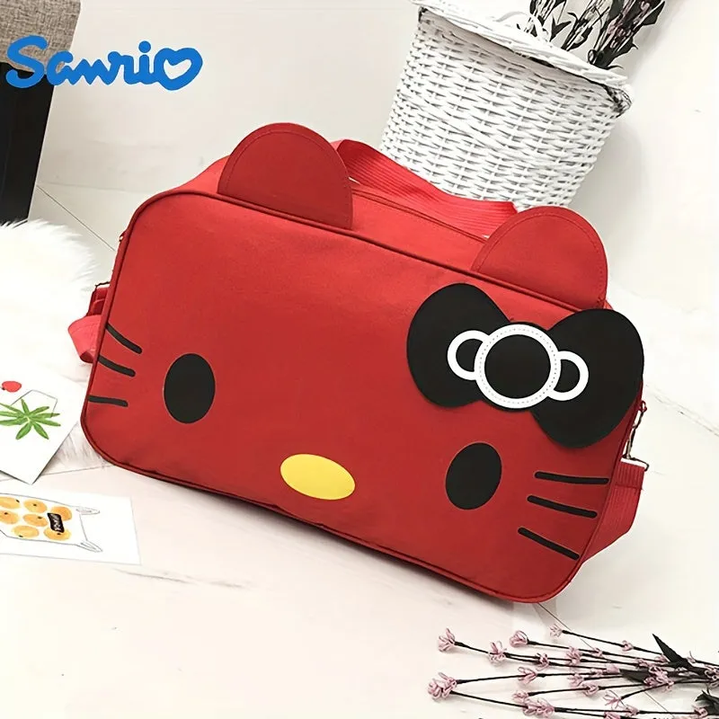 [Licensed] Hello Kitty New 2024 Trendy Travel Bag Waterproof Large Capacity Cute Cartoon KT Luggage Bag Women's Portable Short-distance Travel Bag Sports Bag Shoulder Fitness Bag Travel Storage Bag