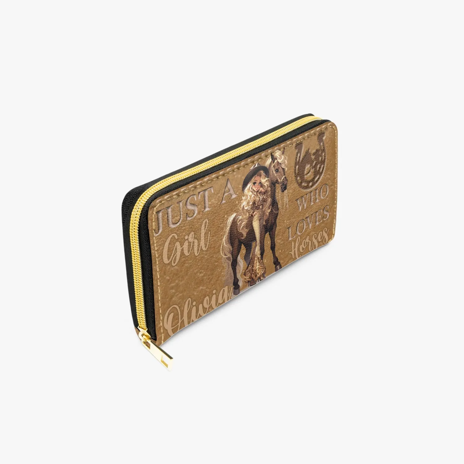 Long Type Zipper Purse - Just a Girl Who Loves Horses