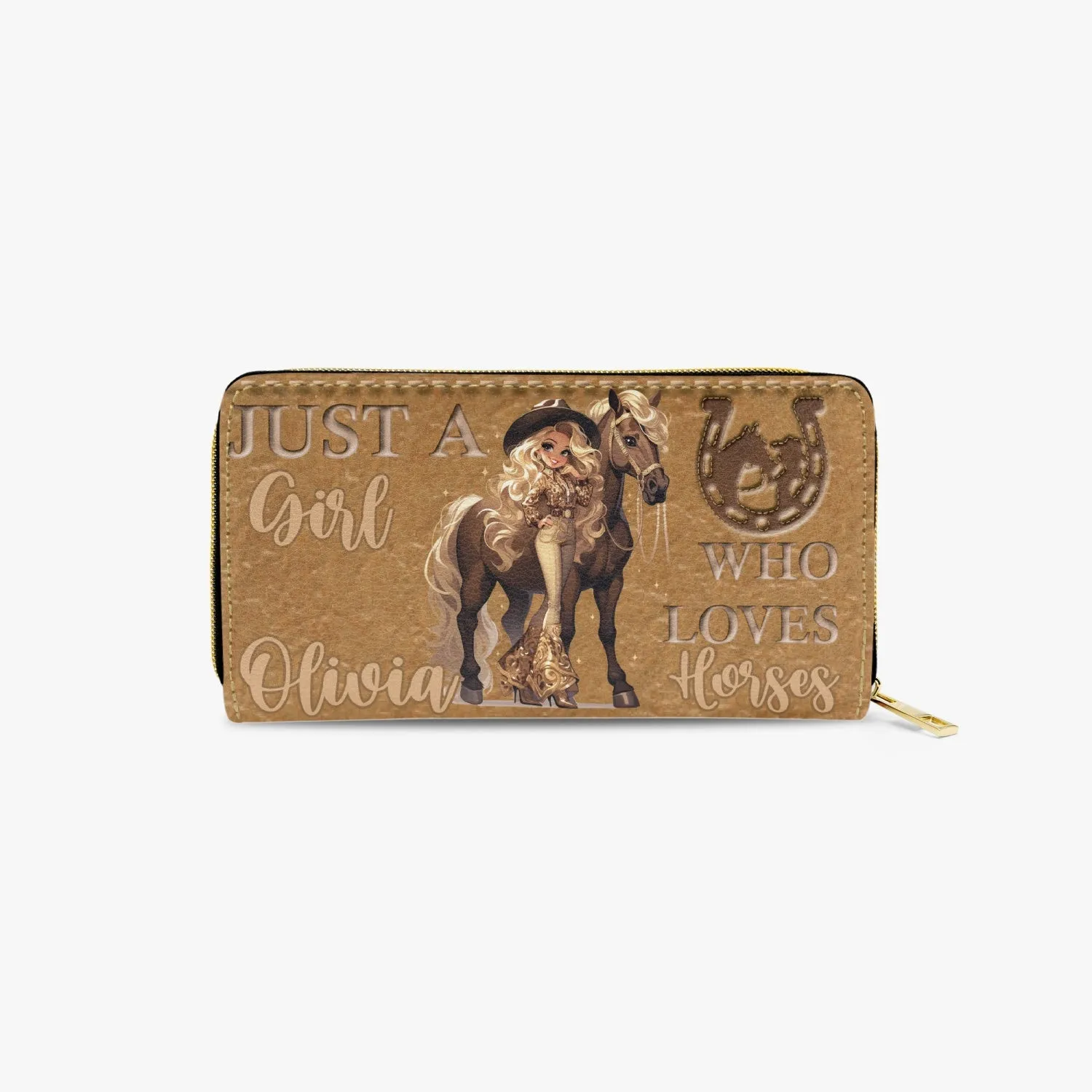 Long Type Zipper Purse - Just a Girl Who Loves Horses