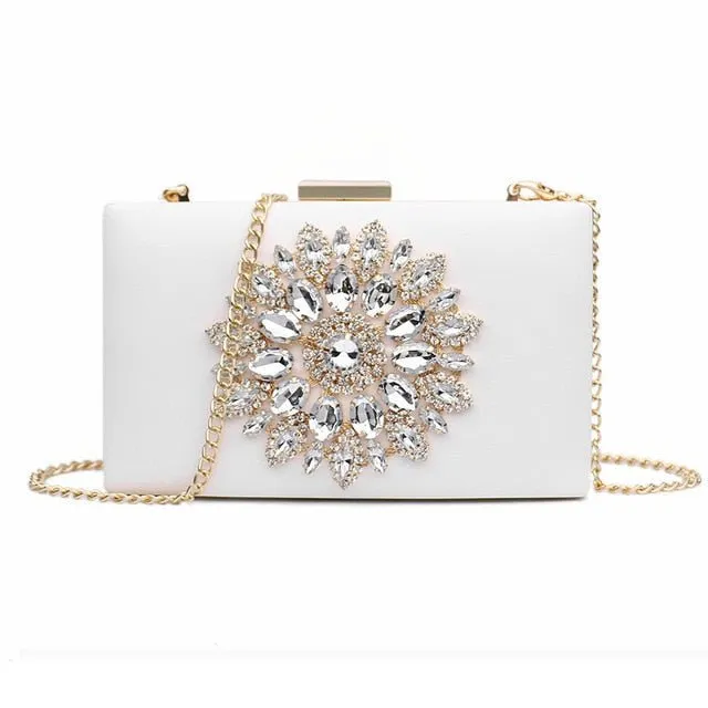 Luxy Moon Ladies Clutch Purses Crystal Crossbody Bags