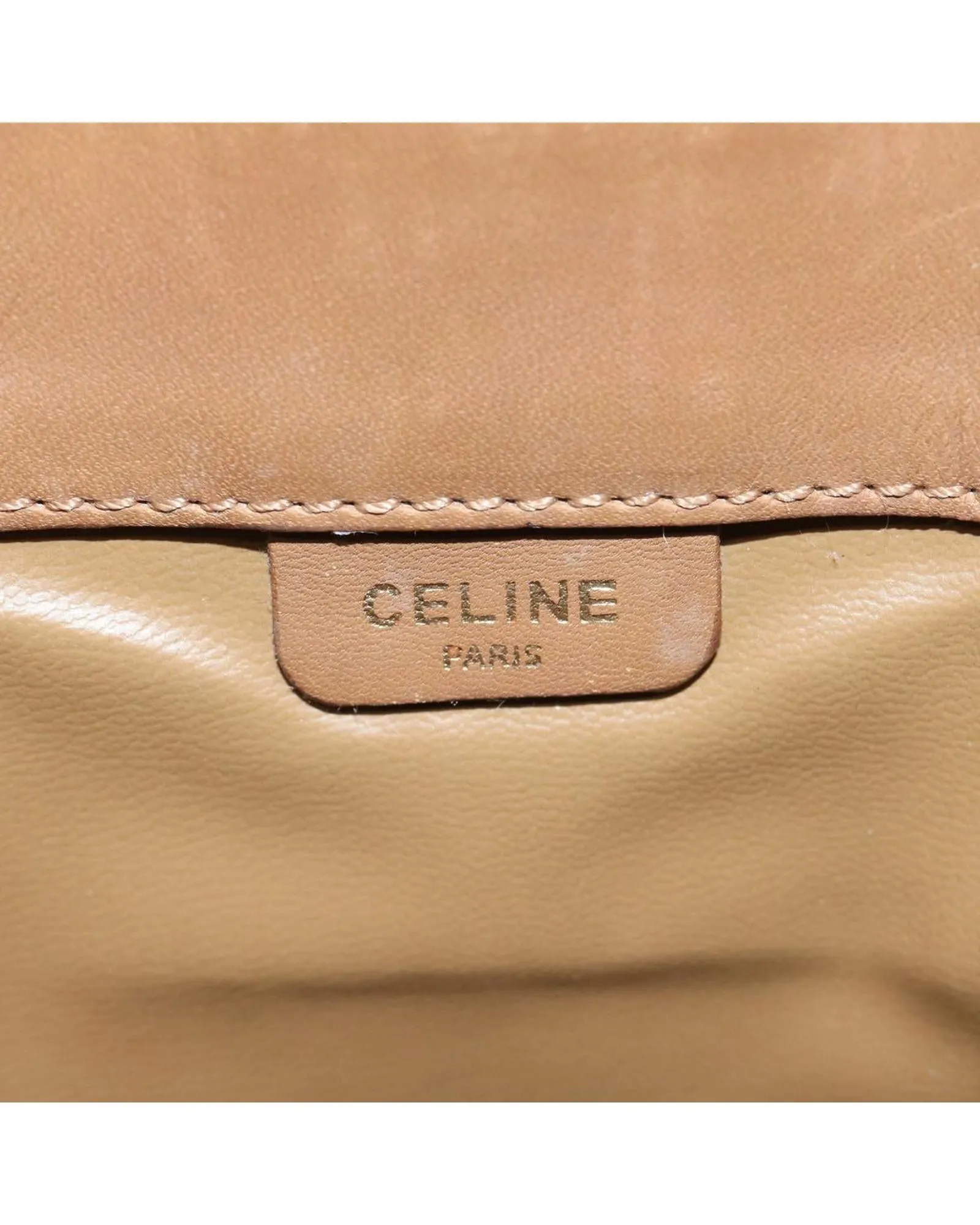 Macadam Canvas Beige Clutch Bag - Authentic CELINE