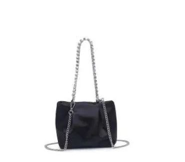 Marceline Satin Evening Bag - BLACK