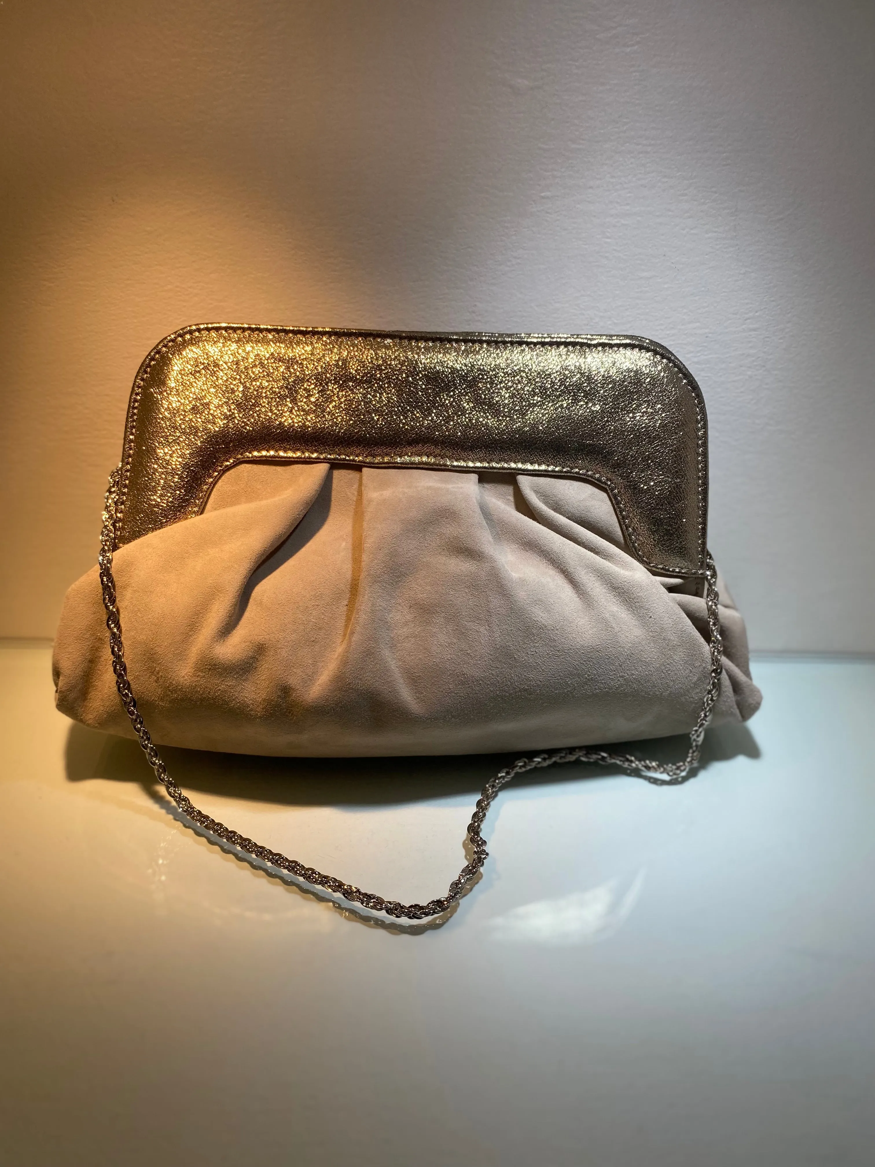 Marian Suede Clutch   Colours