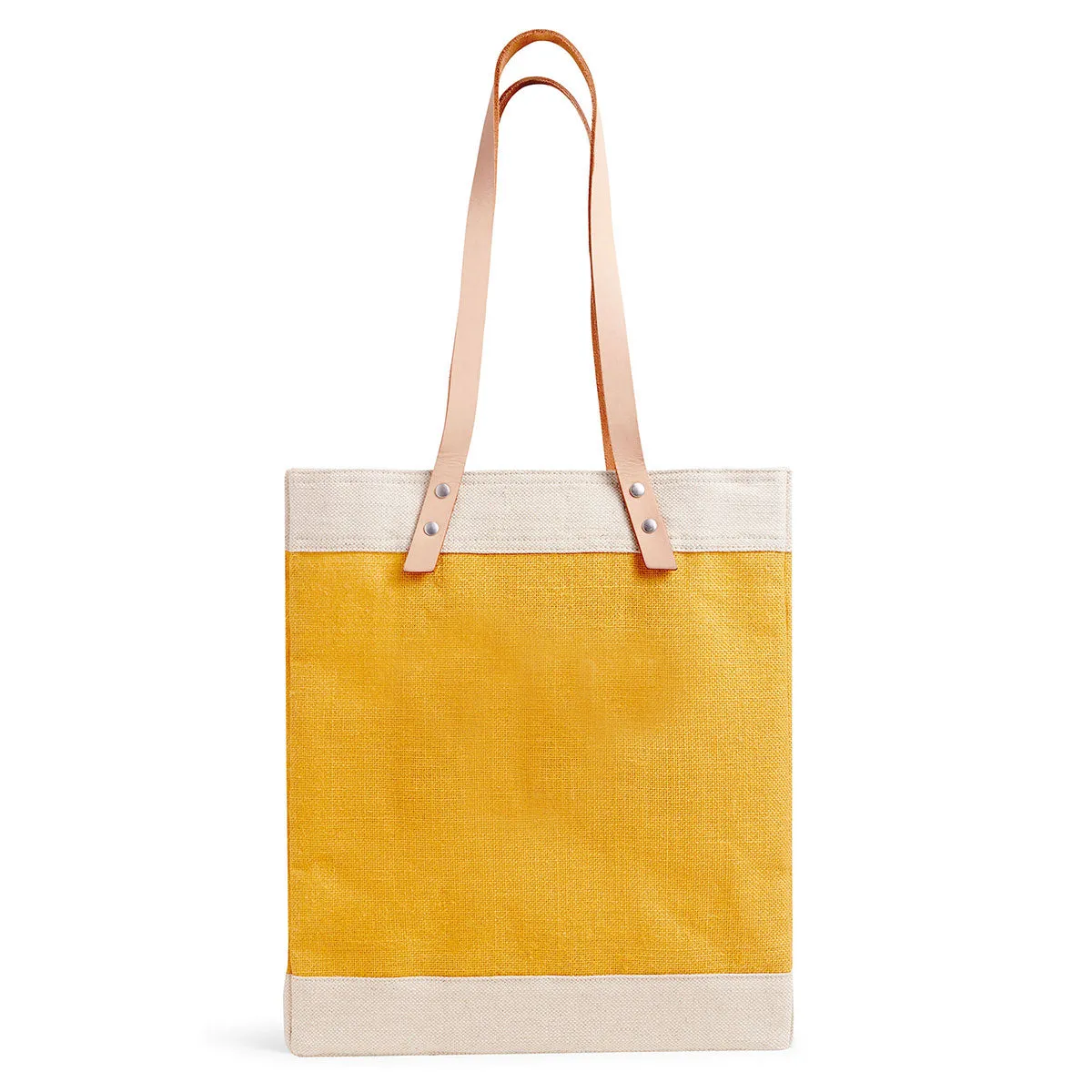 Market Tote in Gold with Monogram