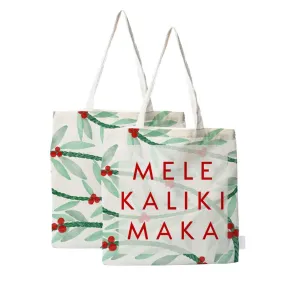 Mele Leaf Lei Square Tote Bag