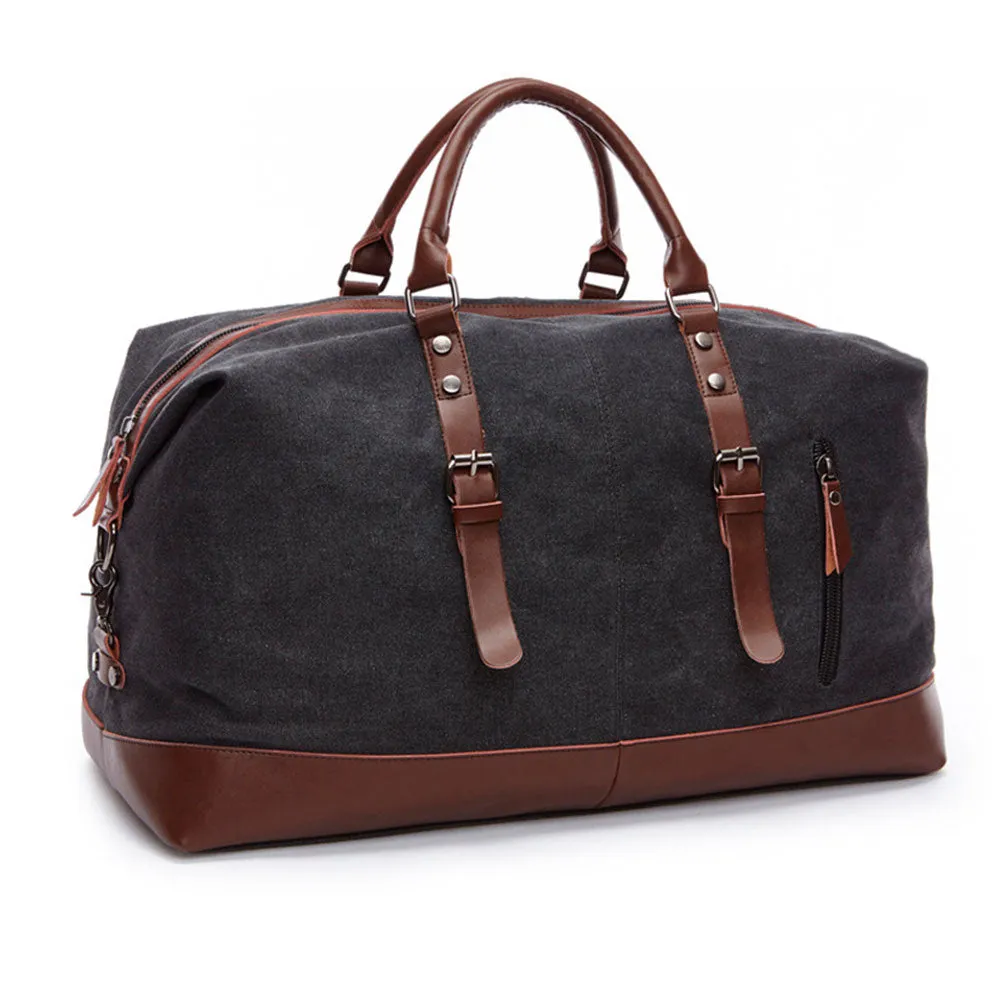 Men Luggage Tote Pouch Canvas Travel Bag