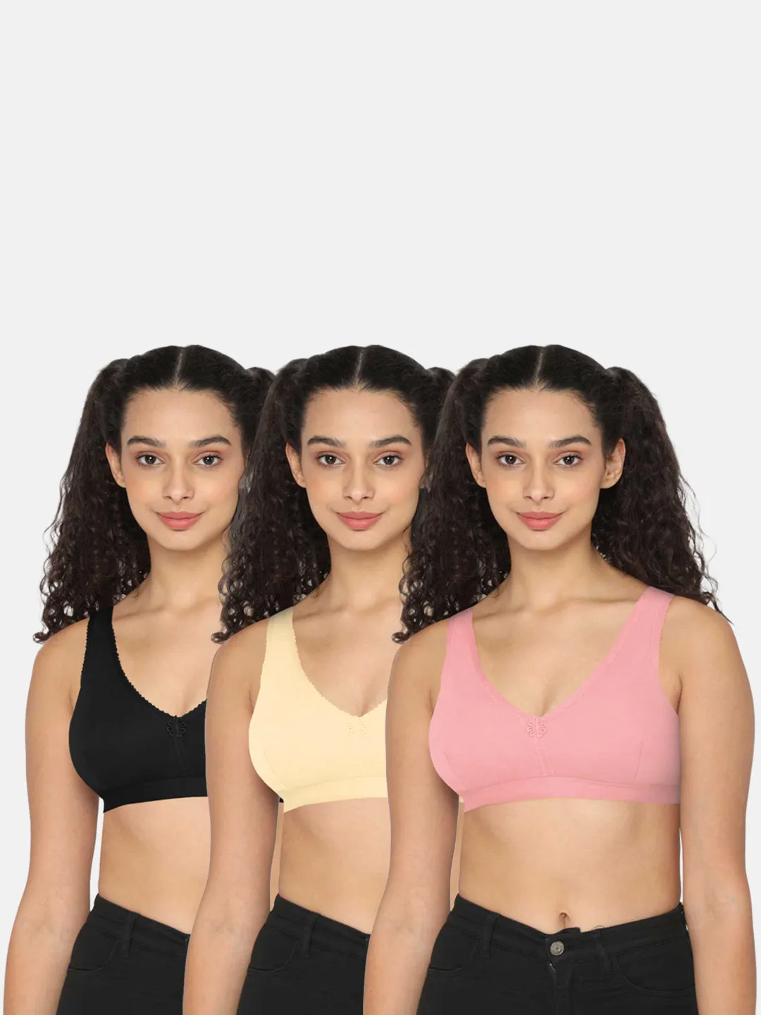 Naidu Hall Beginners-Bra Special Combo Pack - Teenage - C67