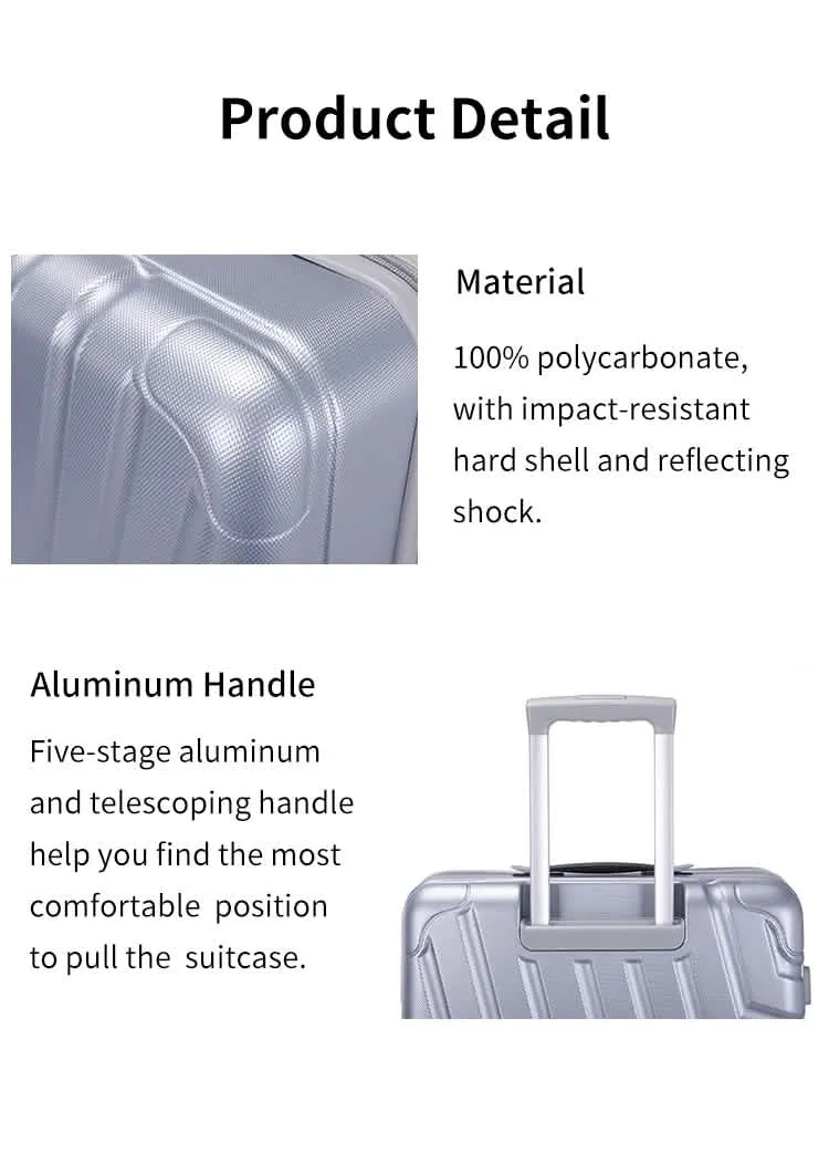 Navy 3-Piece Hardside Luggage Collection with TSA Lock & Complimentary Accessories