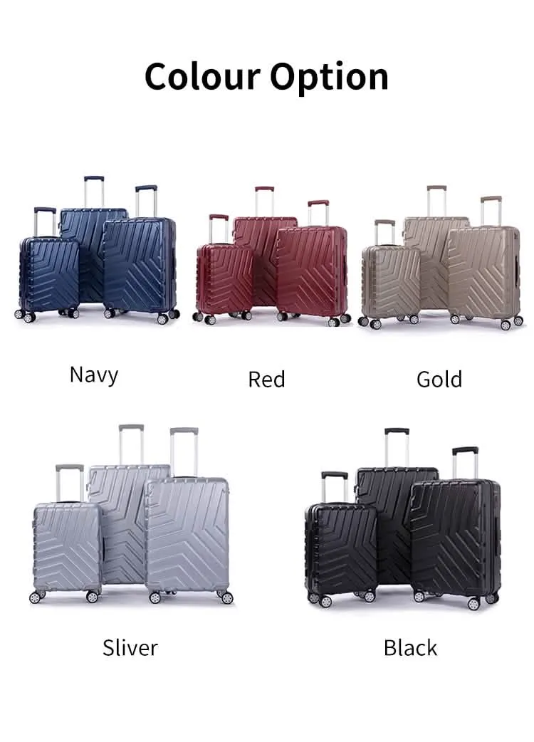 Navy 3-Piece Hardside Luggage Collection with TSA Lock & Complimentary Accessories