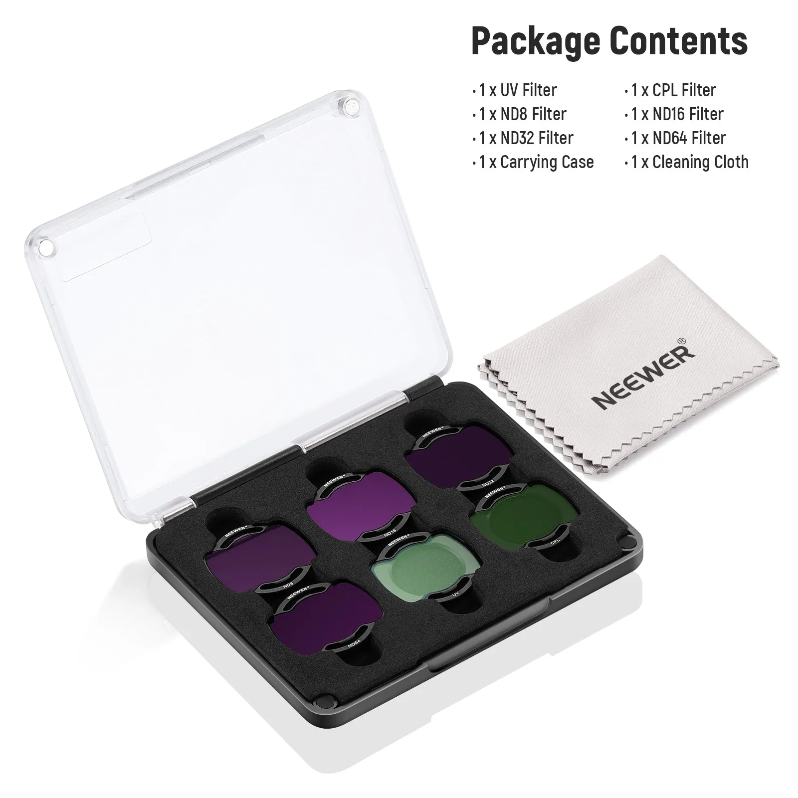 NEEWER Upgraded  6 Pack ND/CPL/UV Filter Set compatible with DJI Avata Pro Mini FPV