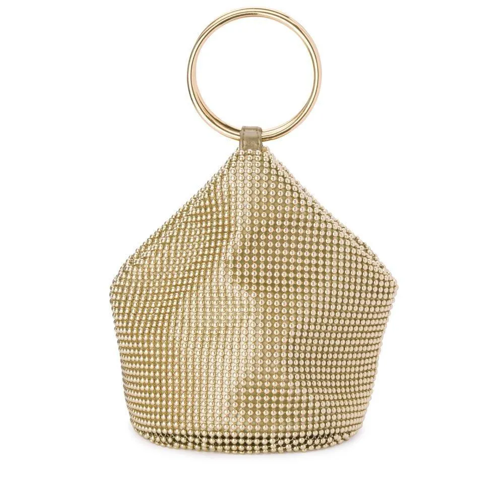 OB5243 BIANCA  ball mesh clutch