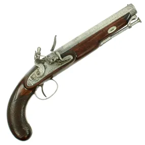 Original British Napoleonic Officer’s Private Purchase Flintlock Pistol by Moore of London - circa 1805