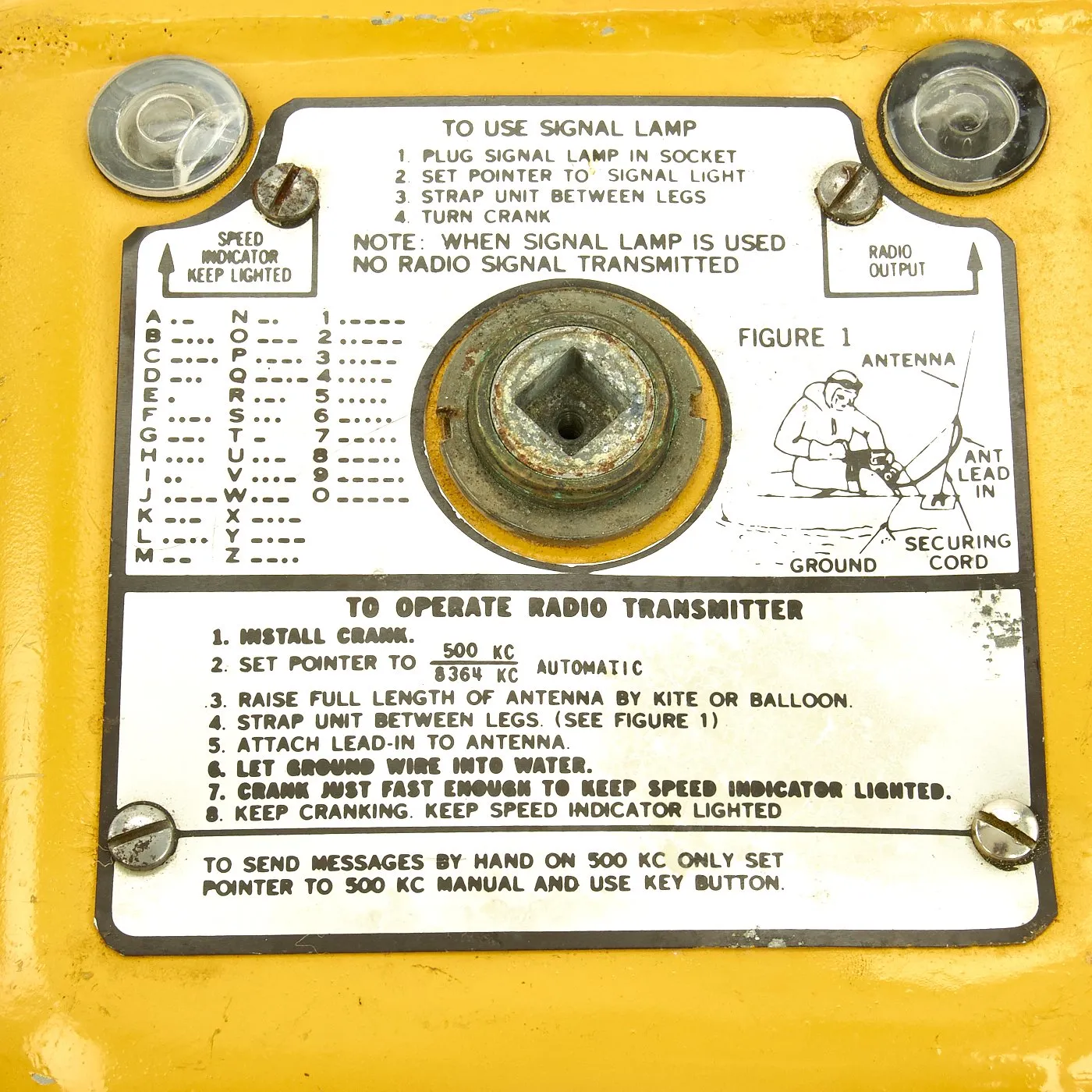 Original U.S. WWII USAAF Survival Gibson Girl SCR-578 Radio Transmitter