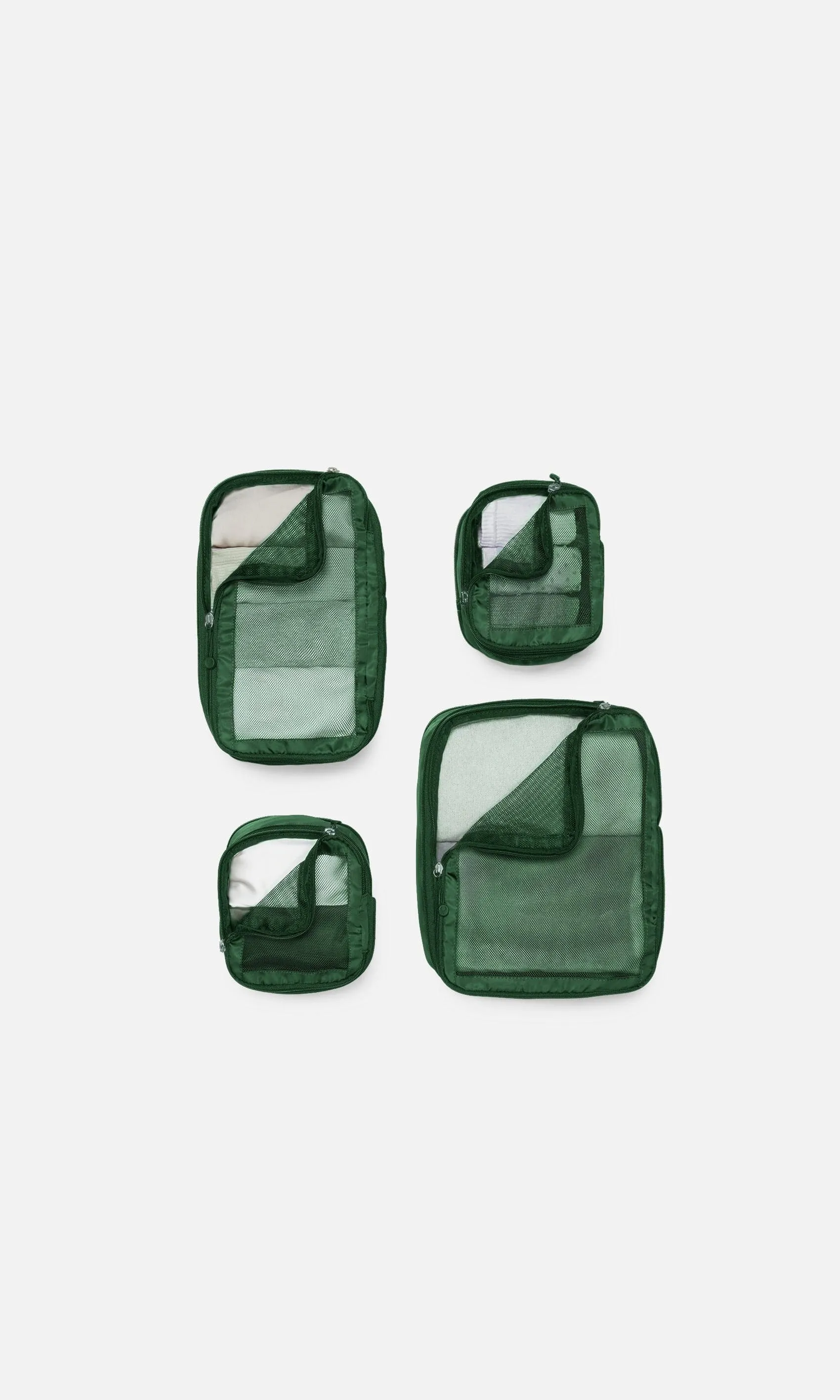 Packing Cubes in Green - Set of 4