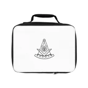 Past Master Blue Lodge California Regulation Lunch Bag - Black & White