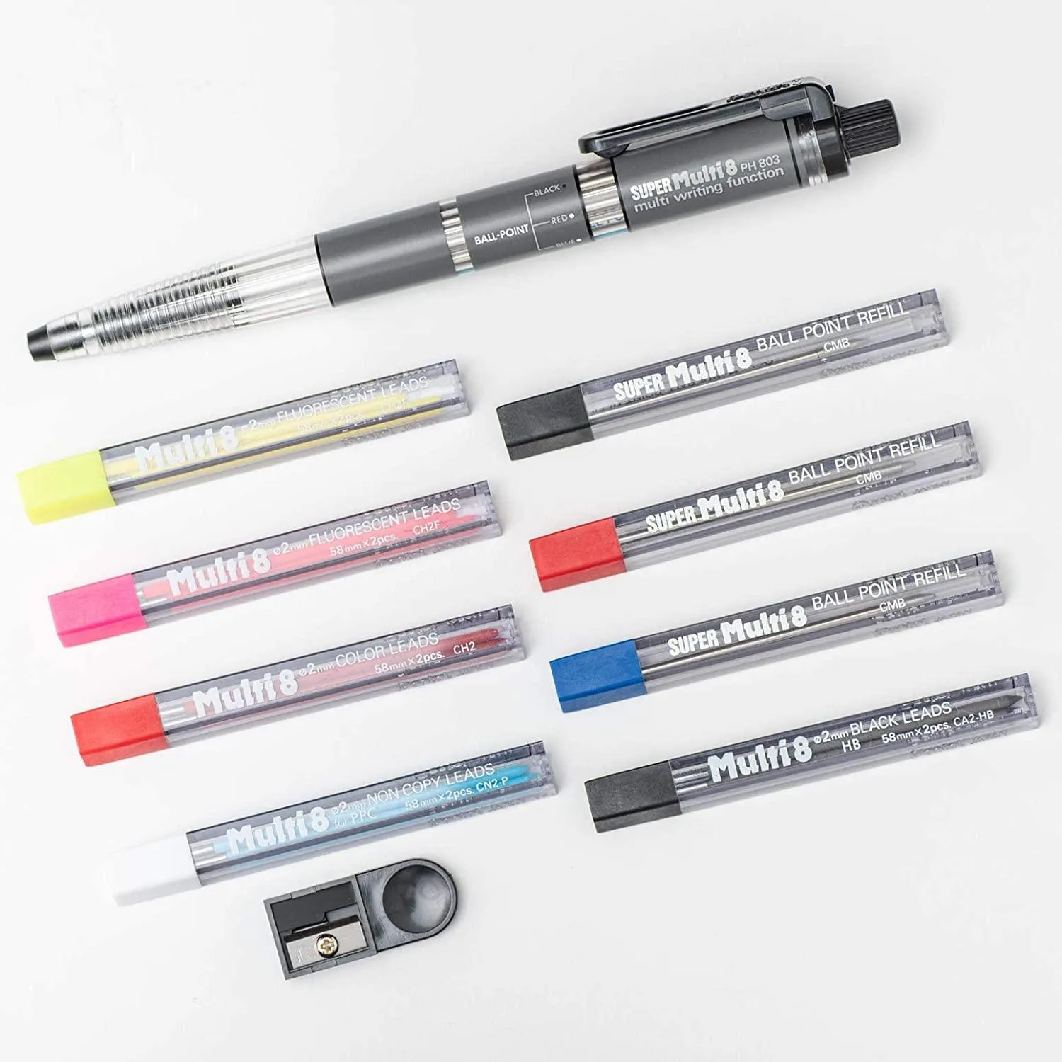 Pentel Super Multi 8 PH803ST 0.7MM 8-color group 8-in-1 multi-function functional pen group 8-color pen