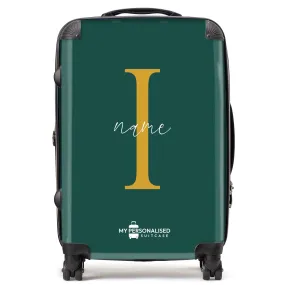 Personalised Dark Green Suitcase