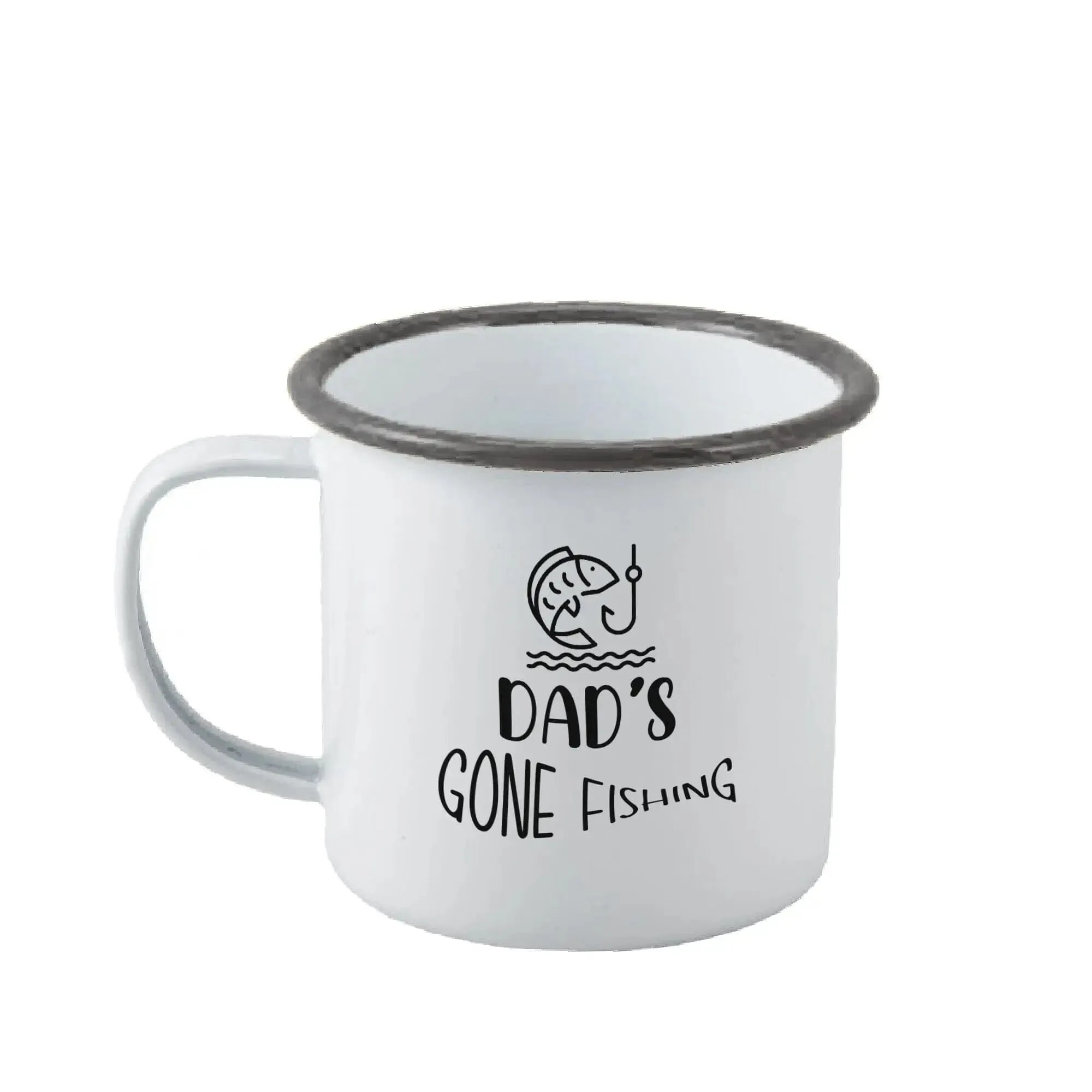 Personalised Fishing Enamel Mug