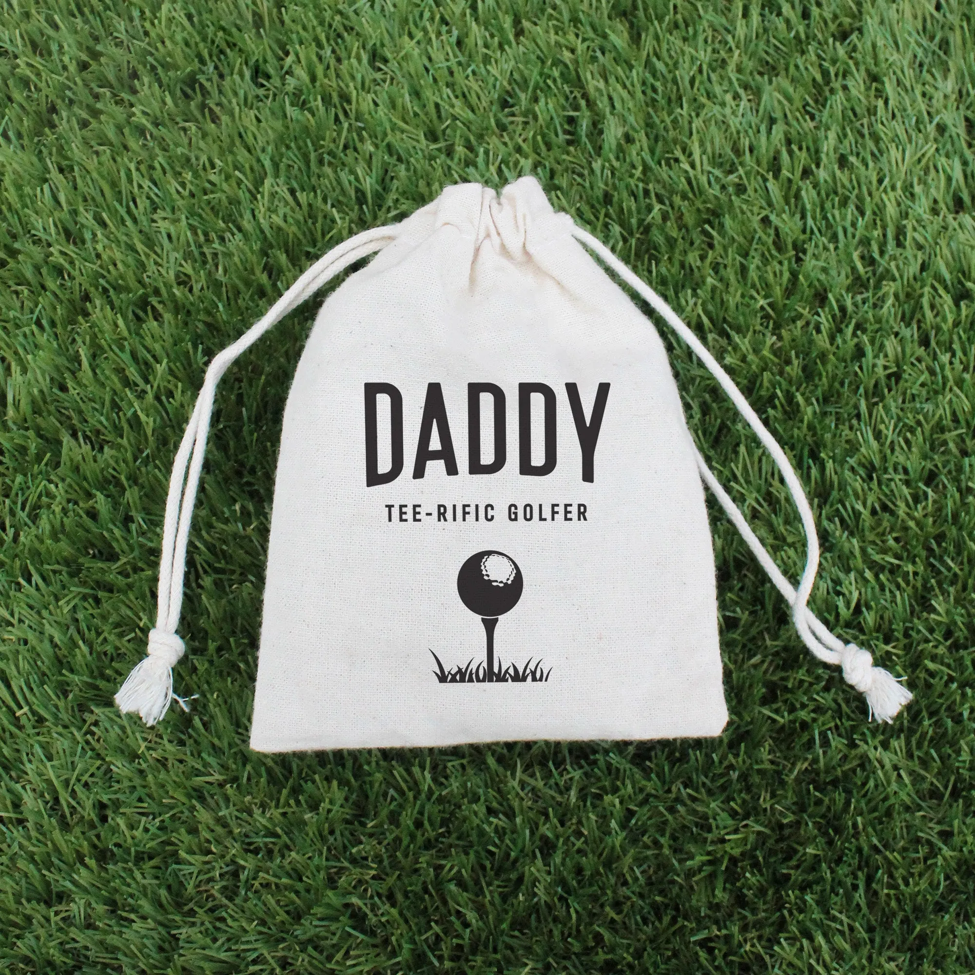 Personalised 'Tee-Riffic Golfer' Golf Accessories in Drawstring Bag